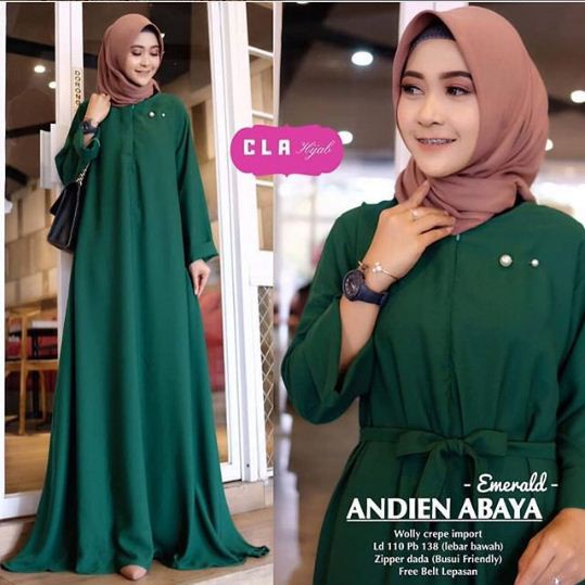 ANDIEN ABAYA -  MODEL GAMIS TERBARU GAMIS ABAYA ARAB SYARI SIMPLE MODIS KEKINIAN / BISA COD