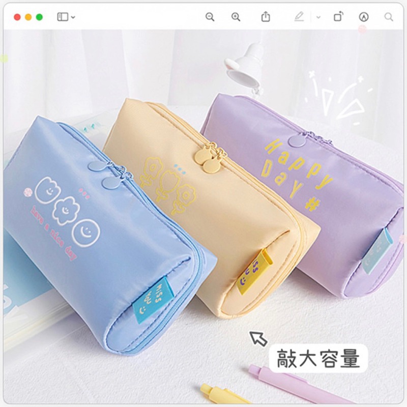 

STESSI Kotak Pensil Sleting Bahan Satin Velvet Warna Aesthetic Pastel / Pencil Case / Zipper