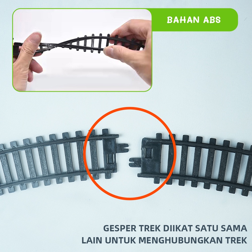 Tatajoy Kereta Api Rail rel kecepatan tinggi Kereta Rail Kereta Asap 14 set Rel Kereta Electronic Train otomatis Kereta anak Api Susun Rail Automatic Kereta Cepat Mainan Kereta Thomas Mainan Kereta Api Rel Mainan laki Mainan Anak