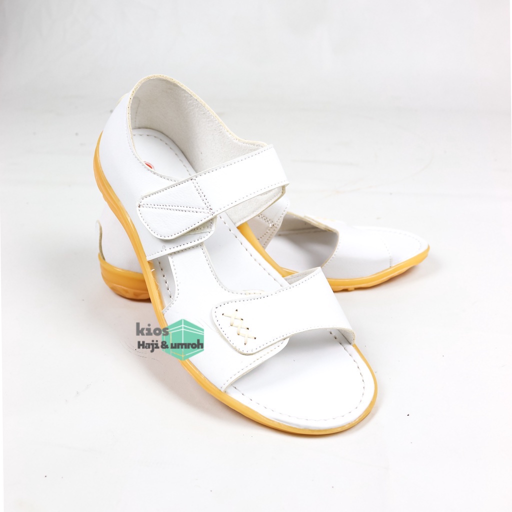 Sepatu Haji & Umroh Sendal Wanita Putih Sandal Umroh Wanita Putih Hitam Kios Haji