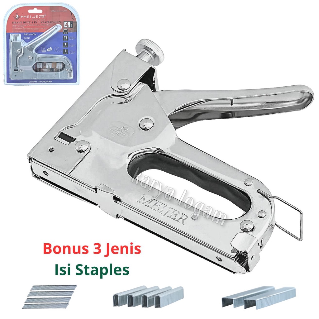 

Stapler Meijer 4 In 1 Heavy Duty Staple Gun Multifungsi 4-14mm