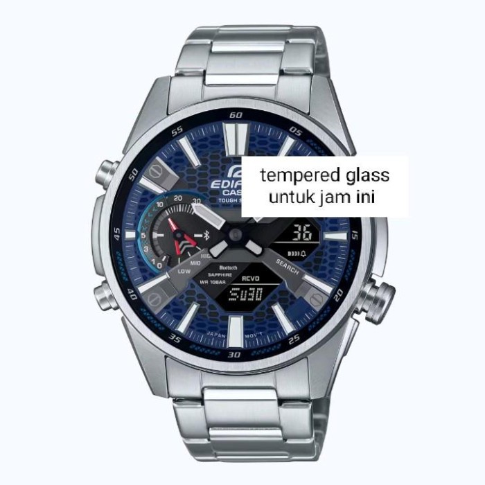 nur tempered glass for CASIO EDIFICE ECB-S100D-2A anti gores jam tangan TG pelindung layar screen pr