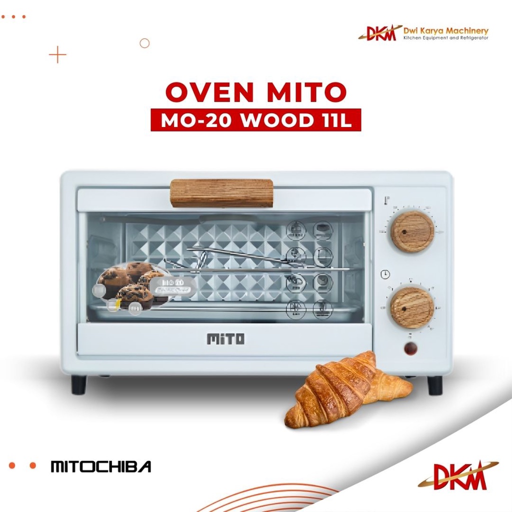 MITO Oven Listrik Mini MITO MO 20 Kapasitas 11 Liter - Putih