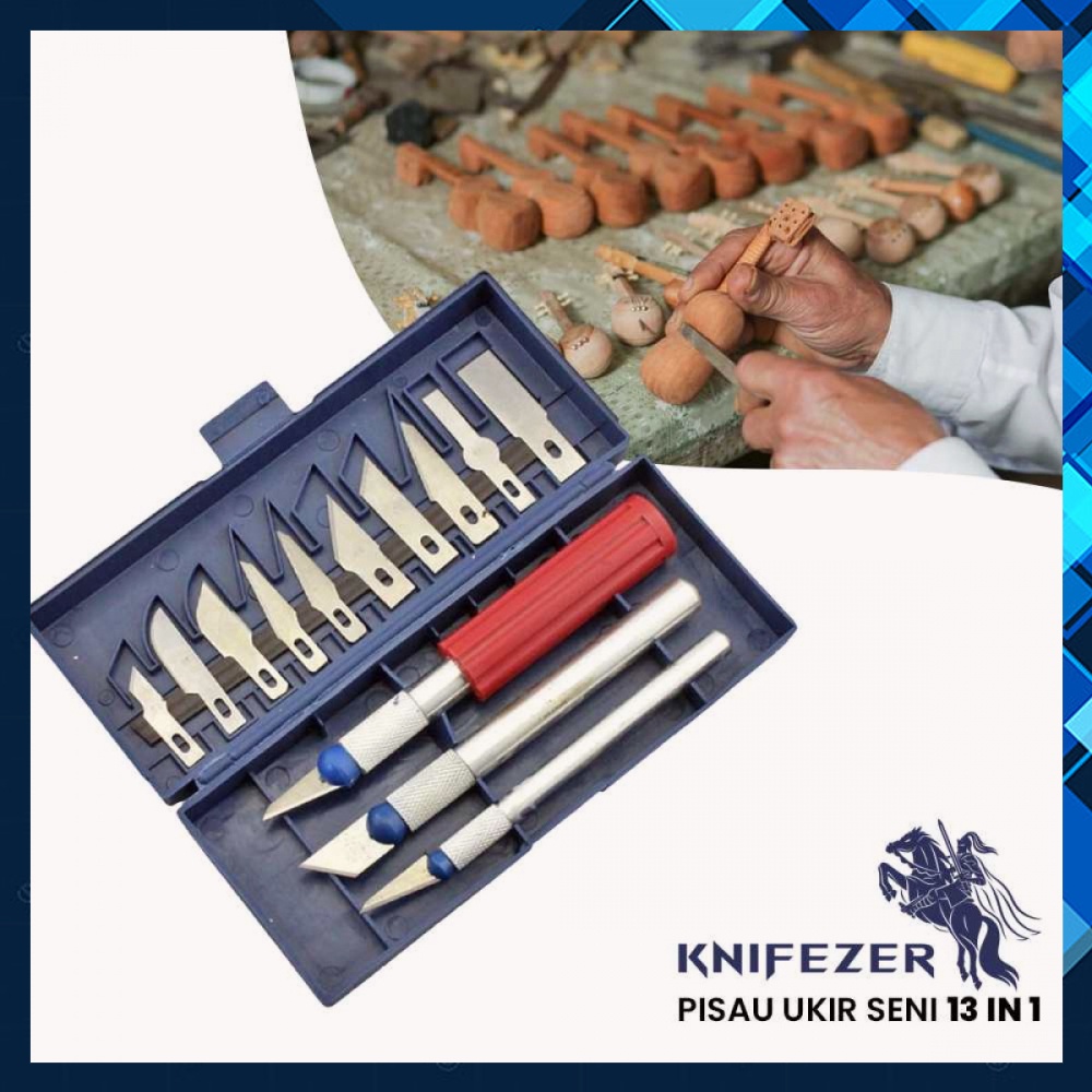 

Set Pisau Ukir Seni 13 in 1 Crafting Knife 3 Handle -RT785