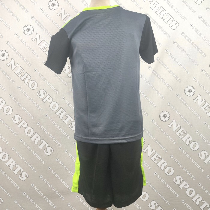 Baju Jersey Setelan Kaos Voli Volley Print Anak Mizuno Abu - M
