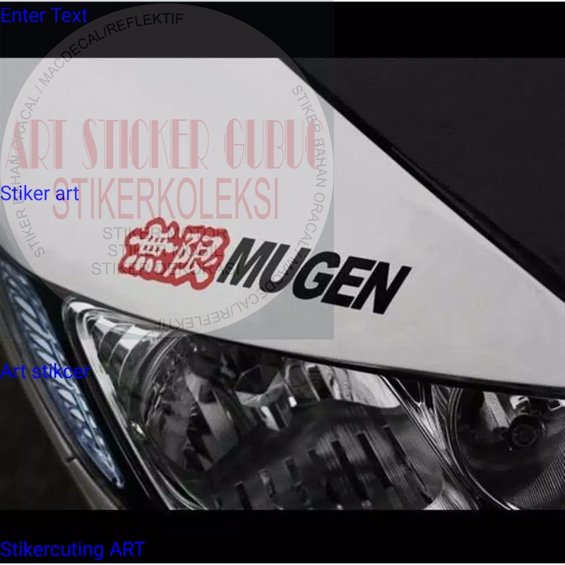Stikercuting Stiker tulisan mugen stiker mobil keren
