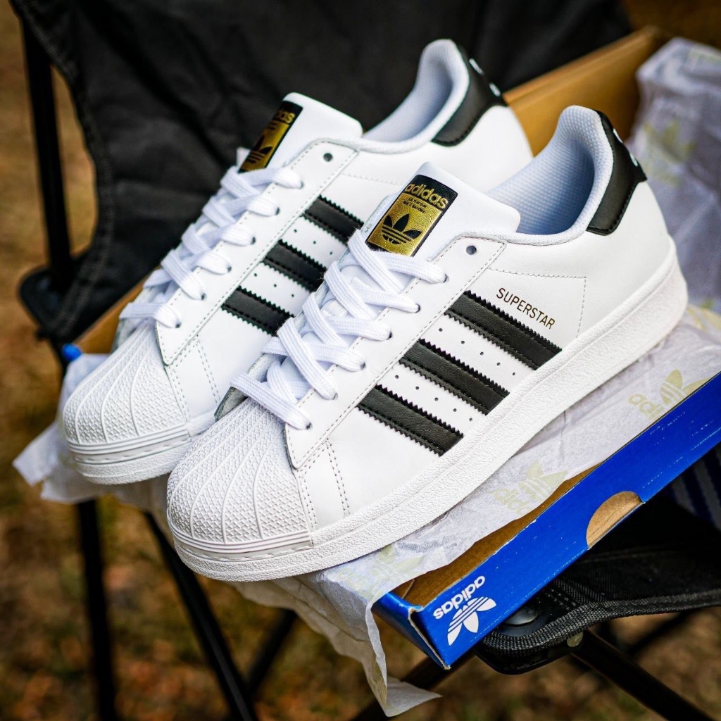 Sepatu Casual Adidas Supestar White Black | Original BNIB