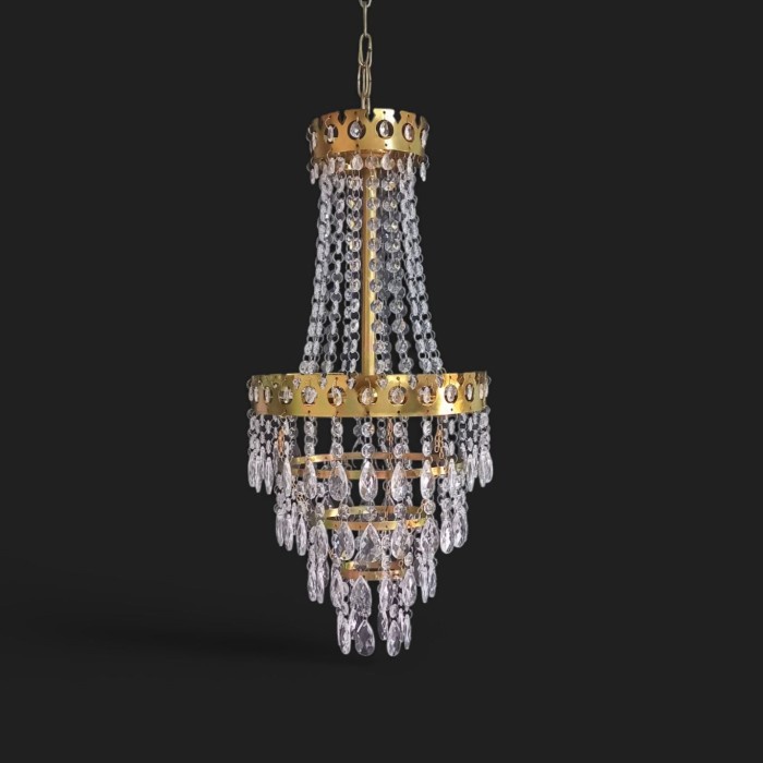Lampu Gantung Hias Dekorasi Ruang Tamu kristal akrilik mahkota  l id