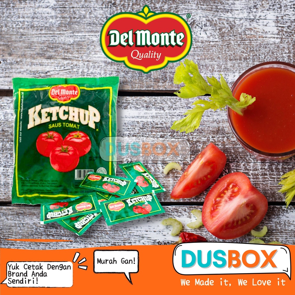 Saus Tomat Delmonte / Saus Delmonte Tomat / Saus Tomat Sachet Isi 24 / Saus Tomat Sachet
