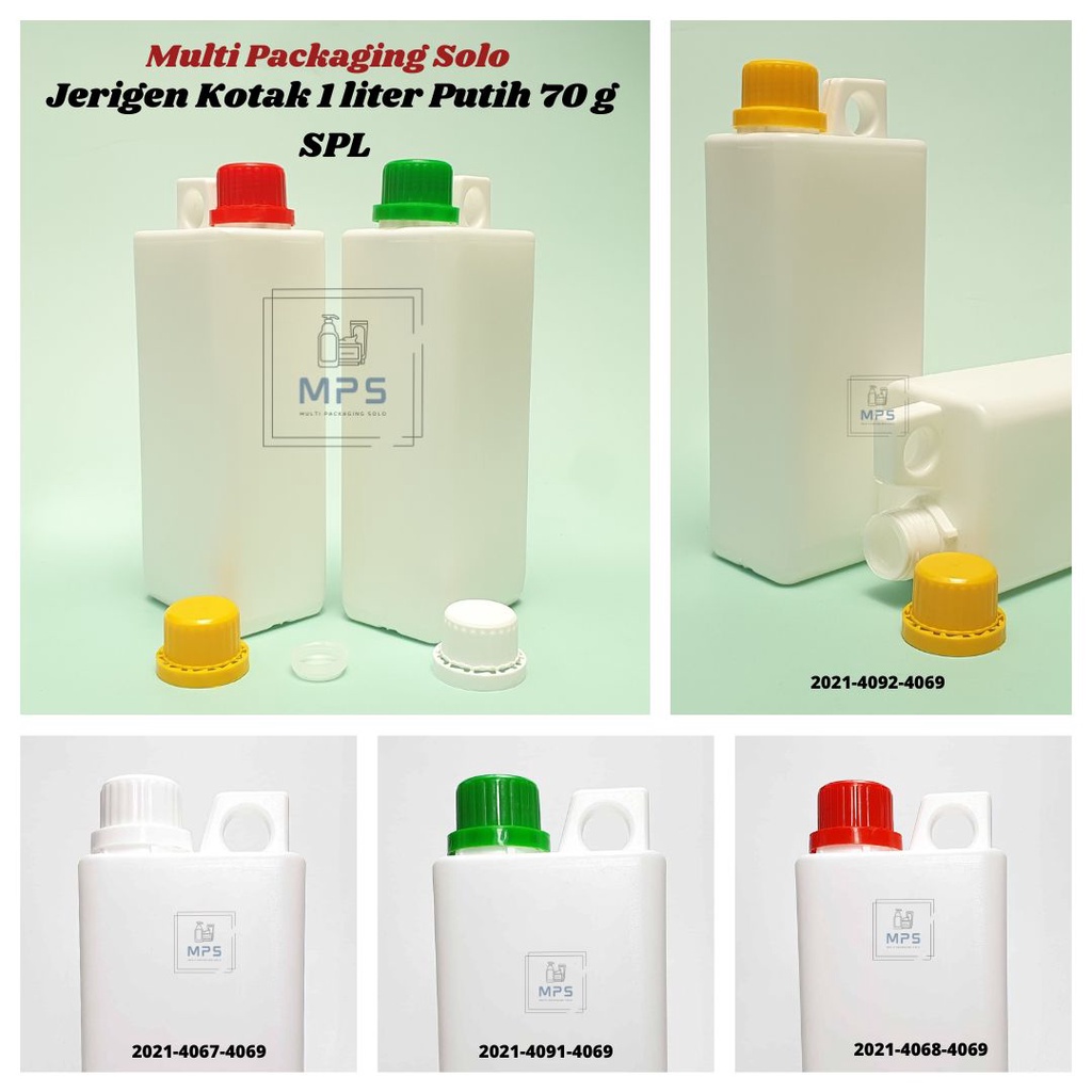 Jerigen 1 L Kotak Putih Hdpe / Jerigen Hdpe / Jerigen / Jerigen Madu / Jerigen Bensin / Jerigen 1 L