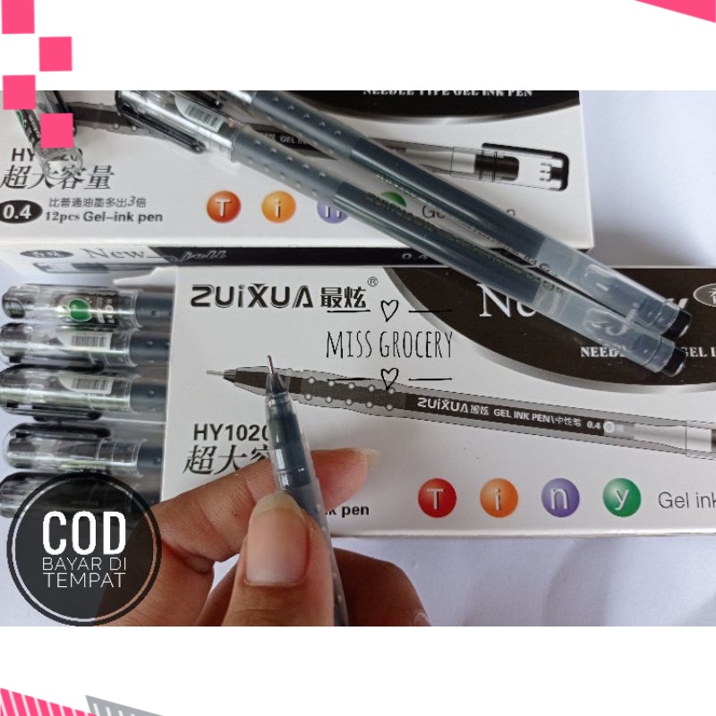 

(12 pcs) Pulpen Gel Zuixua 0,4 mm Tinta Hitam Murah/ Pen Gel Berkualitas Murah / Bolpoint gel MURAH GROSIR ATK BOLPEN PENSIL BUKU
