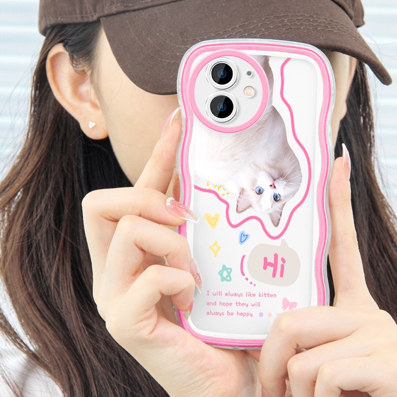 Silikon Case For iPhone 11 11 Pro 11 Pro Max 12 12 Pro 12 Pro Max 12 mini Stiker Kucing Lucu Hewan P