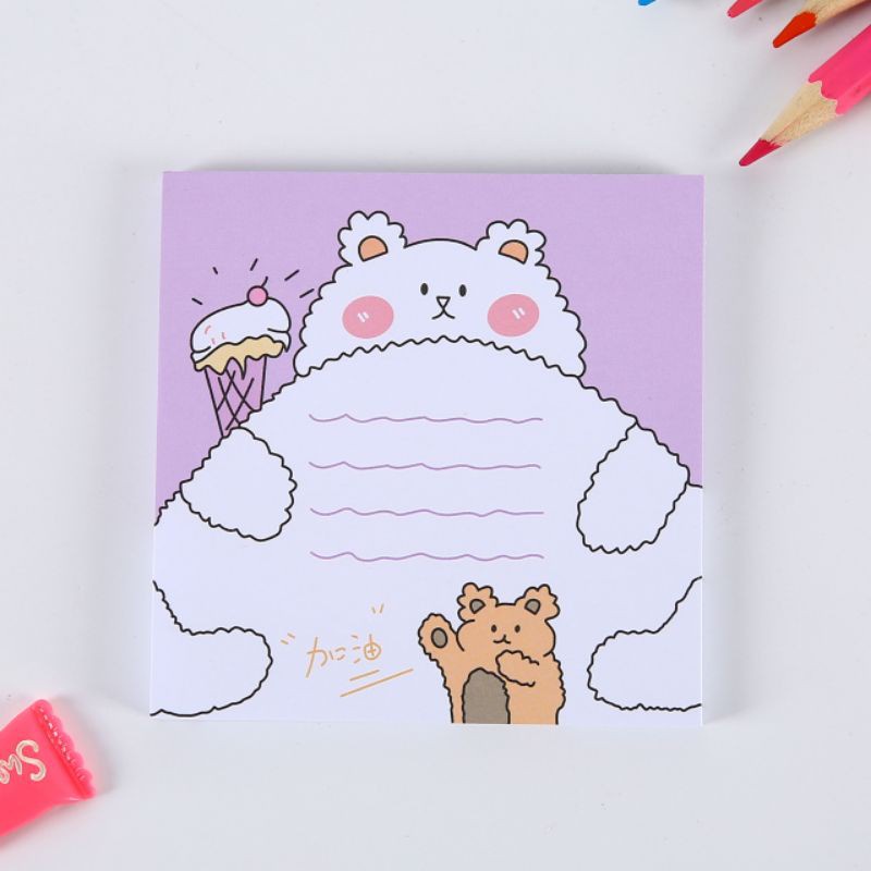 

1A. Purple Party - sticky notes - memo lucu catatan sokolah tugas pelajaran korea [lucu thehanscorner]