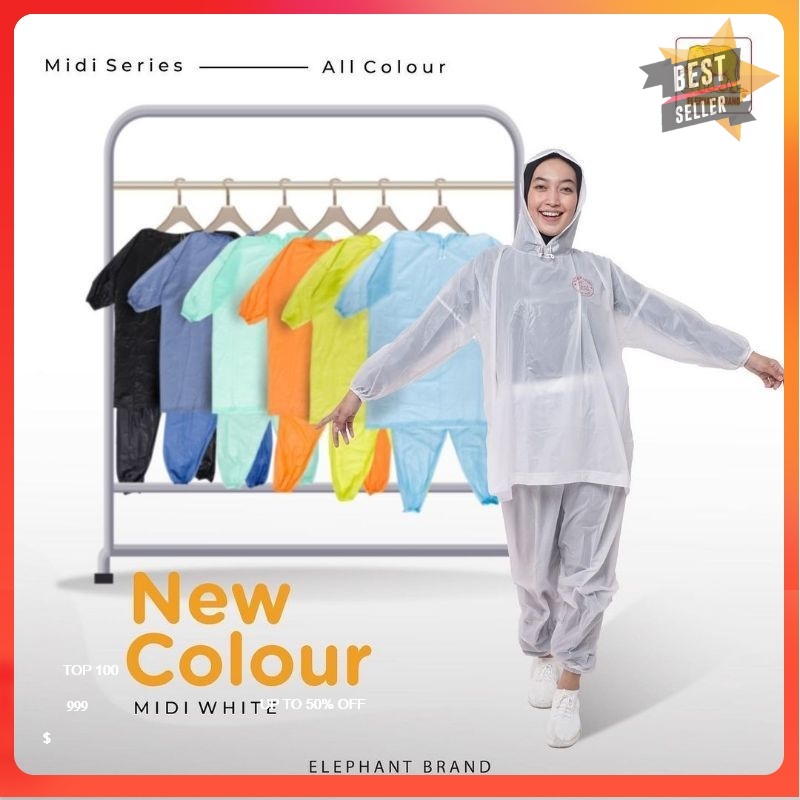 JAS HUJAN MIDI Elephant Brand Jas hujan Traveling