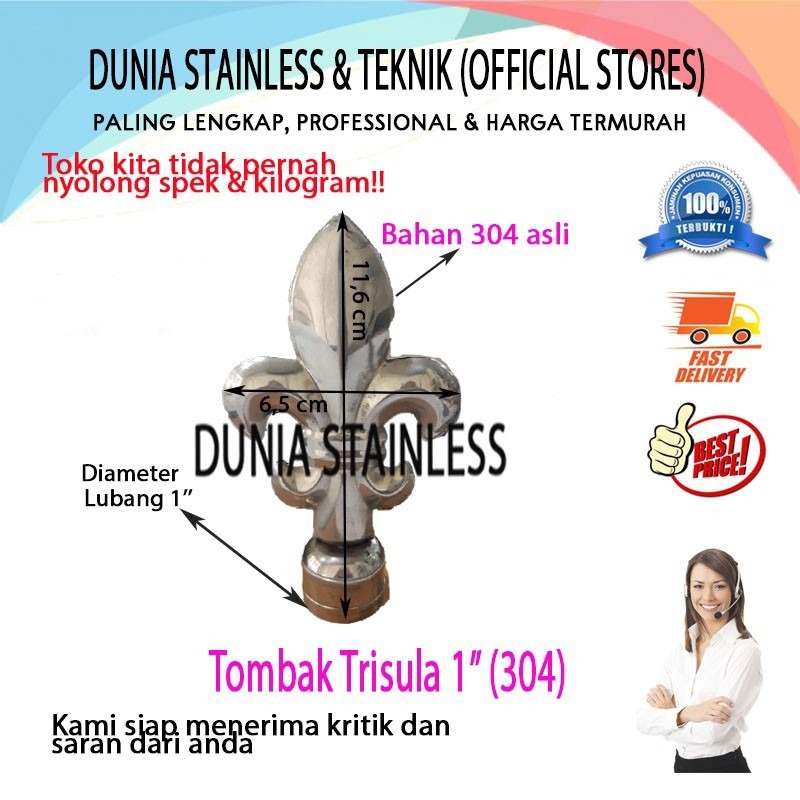 Tombak Trisula 304 1inch