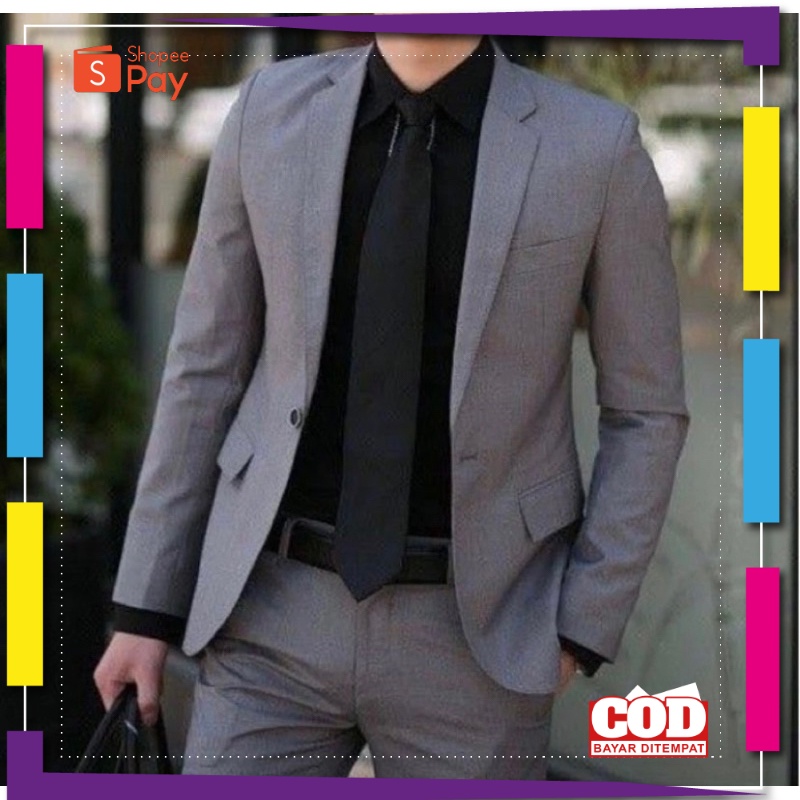 PREMIUM KOREAN STYLE / BLAZER PRIA / JAS PRIA / JAZ BLEZER RESMI FORMAL PRIA / JAS UNDANGAN.