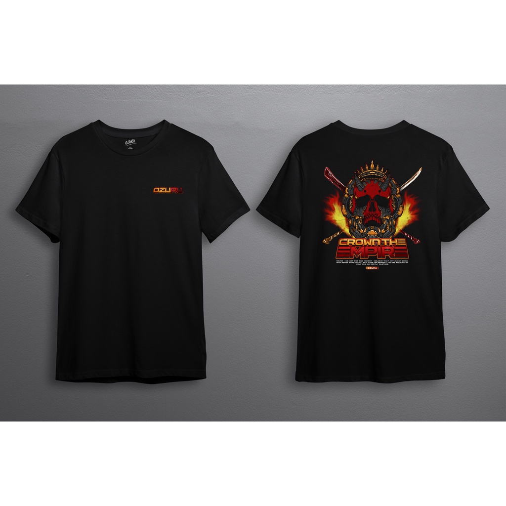 【COD】 NEW Ozuru Japan Style T-shirt Crown The Empire Kaos Design Premium KAOS
