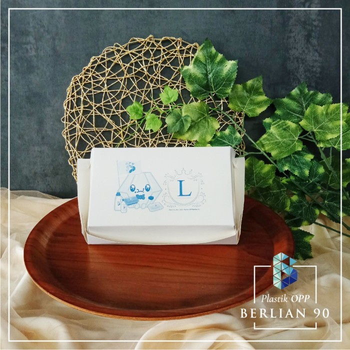 Paper Lunch Box Kertas Ukuran L Dus Lembar Kotak Nasi Putih