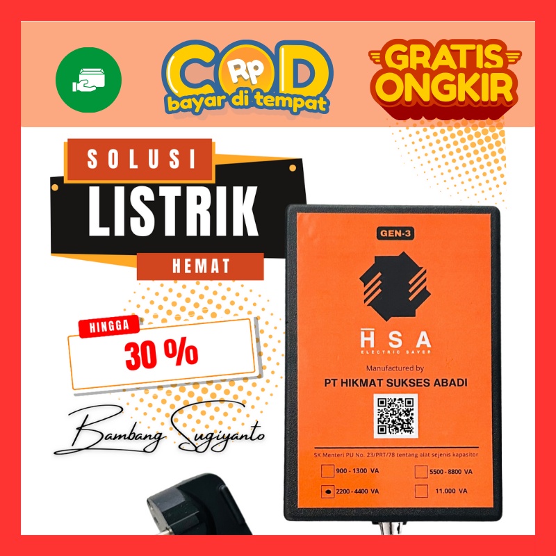 BOOM SALE HSA Electric Saver Penghemat Daya Listrik Rumah Original Resmi PT Hikmat Sukses Abadi