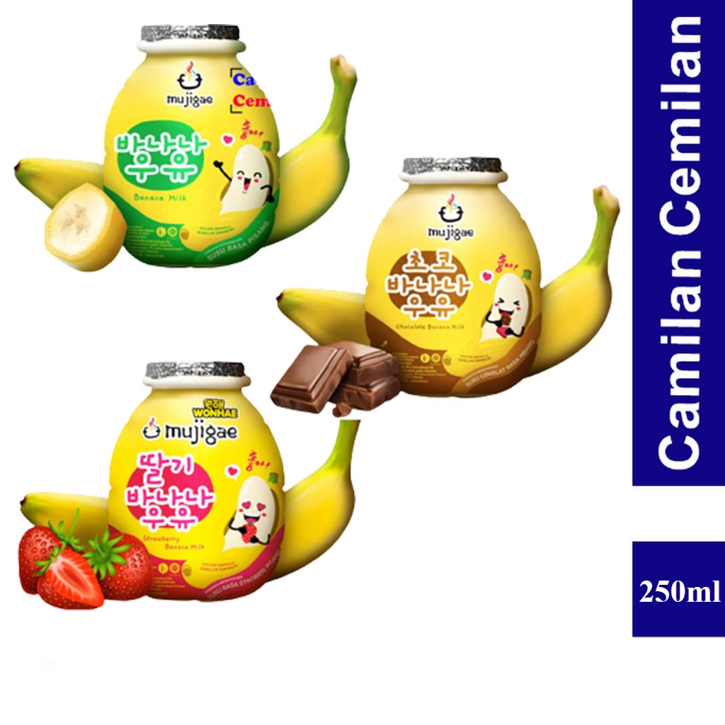 

Mujigae Banana Milk Banana Chocolate Strawberry 250 ml
