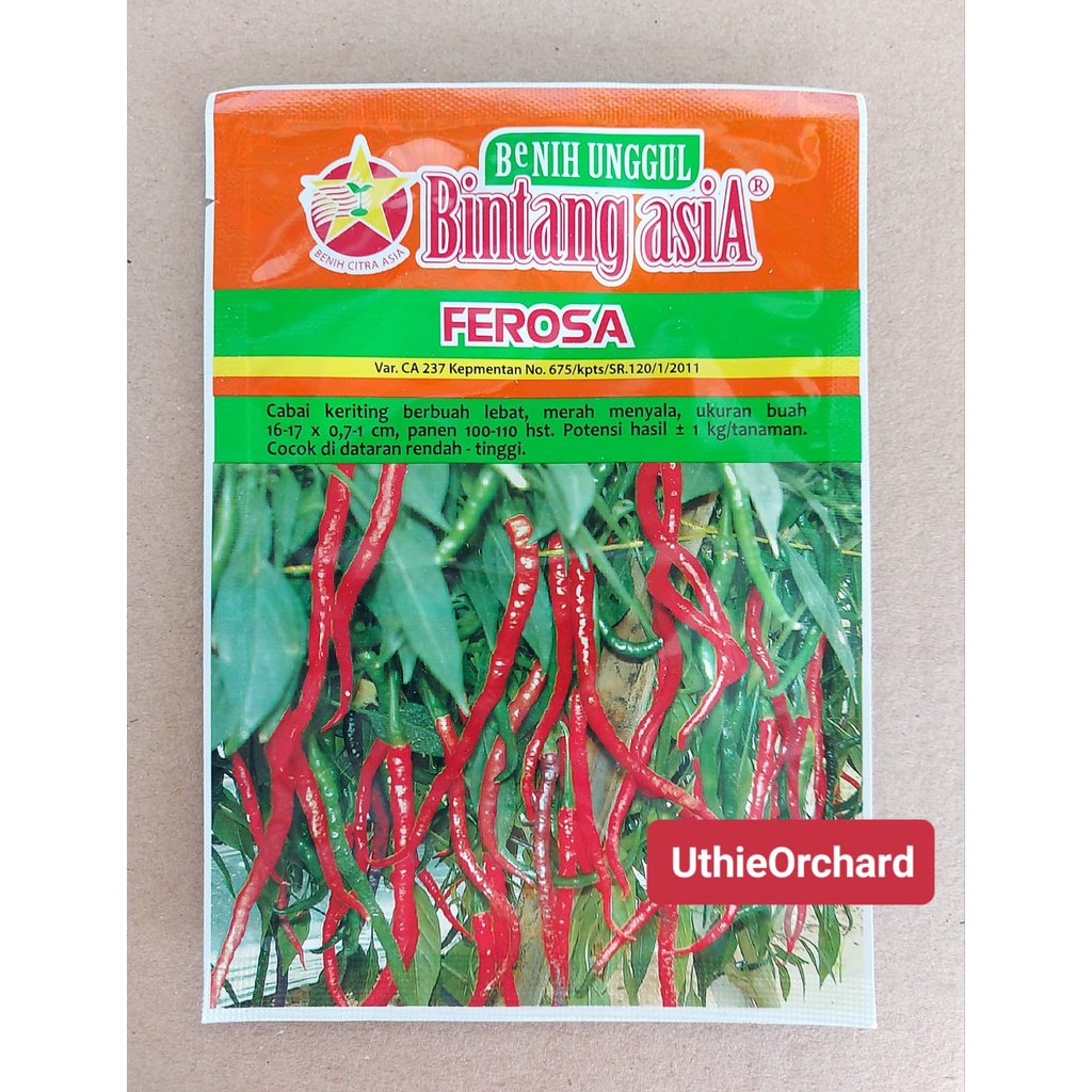 Benih Bintang Asia - Cabe Keriting Ferosa Kemasan 10 gr