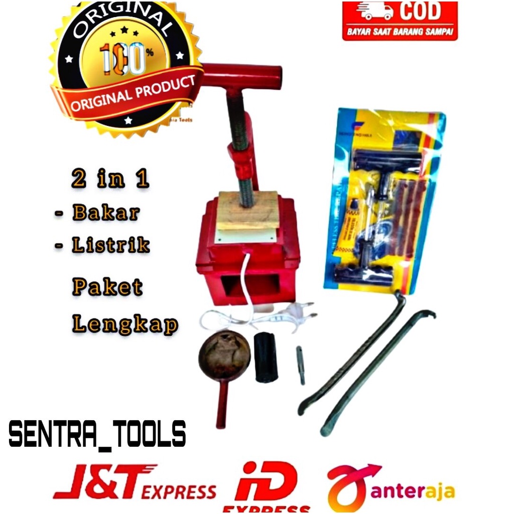 Alat Sepaket Tambal Ban Dalam 2 in 1 Listrik Dan Bakar | Tambal Ban Tubles