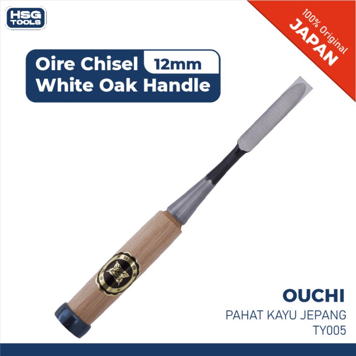 

OUCHI TY008 PAHAT KAYU JEPANG STEEL NO.2 OIRE CHISEL 12MM OAK HANDLE