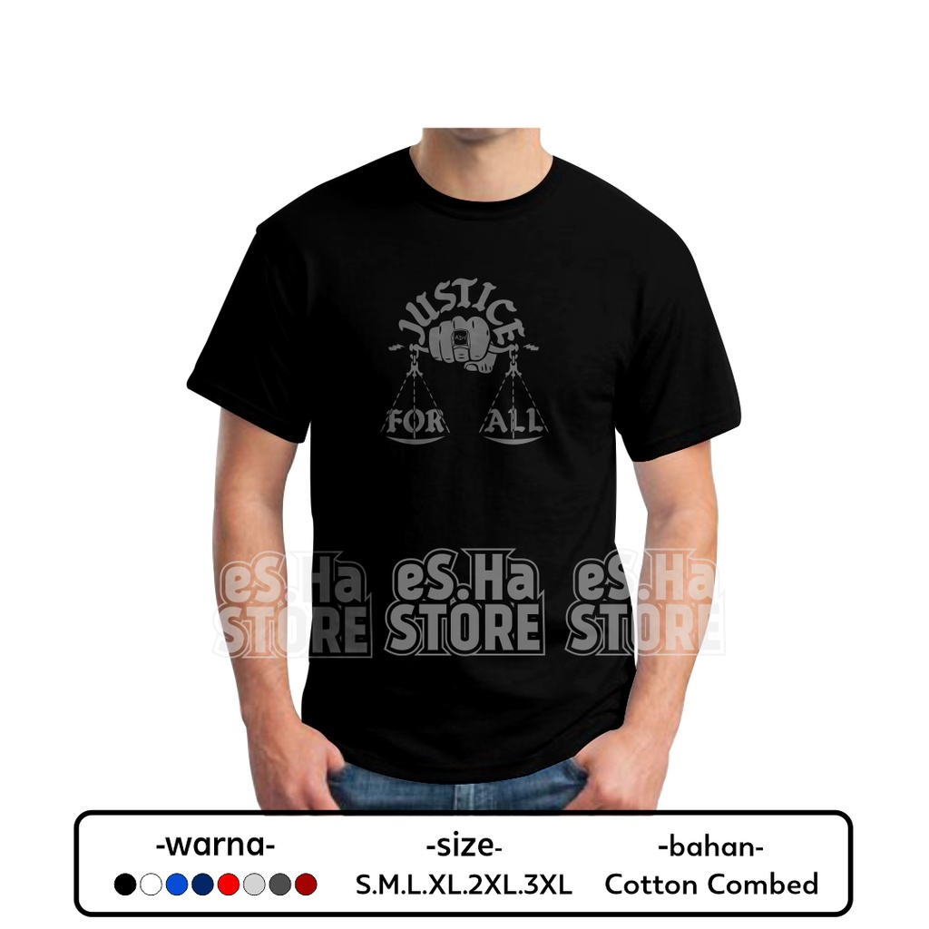 Tshirt Kaos Justice Advokat Lawyer Pengacara bahan cotton combed premium