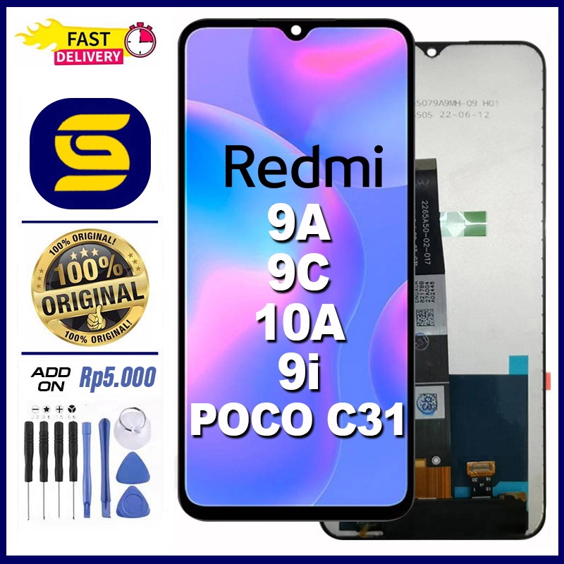 LCD Redmi 9A 9C 10A 9i Xiaomi POCO C31 Original TouchScreen Fullset Compatible For Glass Digitizer ori asli