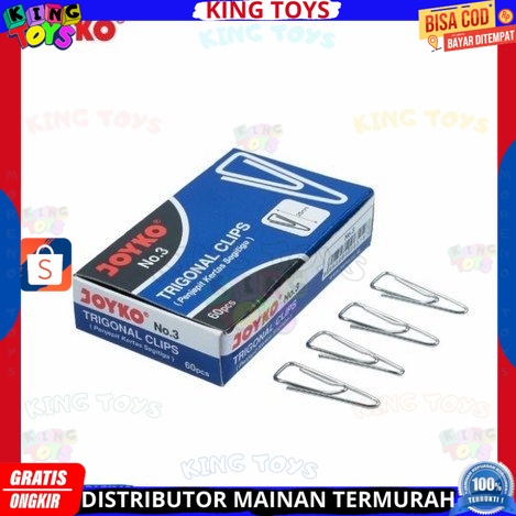 

( BISA COD ) Paper Clip Klip Trigonal No.3 Joyko 1 BOX KTJ