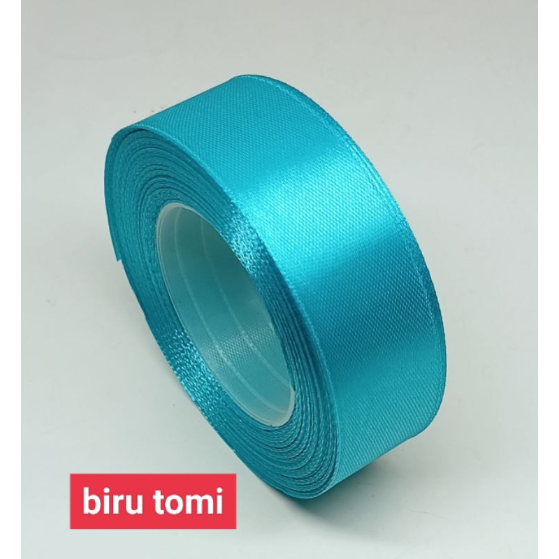 PITA SATIN UKURAN 1&quot;(2.5 cm) -/+20 yard/25 YARD SEKITAR 20 AN METER PER ROLL KUALITAS BAGUSi89