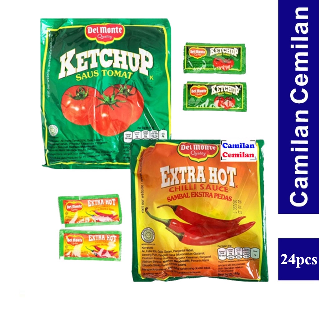 

Delmonte Saos Tomat Ketchup & Saus Sambal Extra Hot Chili Sauce Sachet