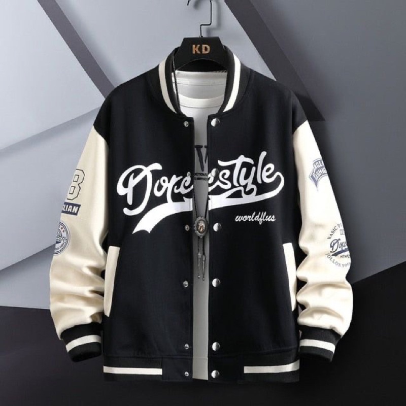 Jaket Baseball Big Size ( S - 6XL ) Jaket Varsity Kancing Bomber FLeece POLOS MIX Unisex Jacket Boy 