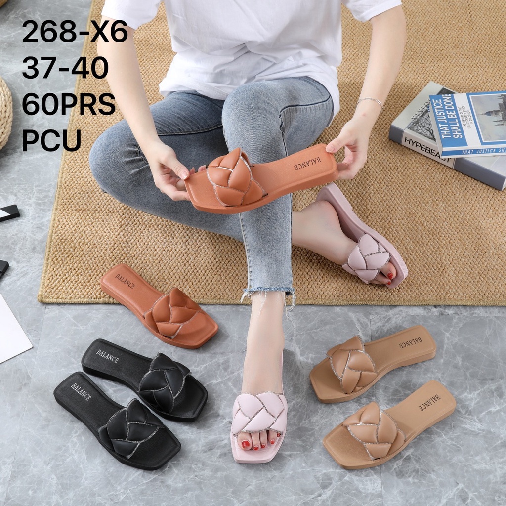 Sandal balance 268-X6 import sandal jelly wanita slop karet perempuan