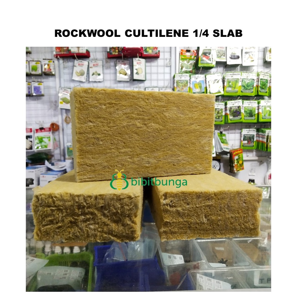 Rockwool Cultilene 1/4 Slab Media Semai Tanam Tanaman Hidroponik Impor