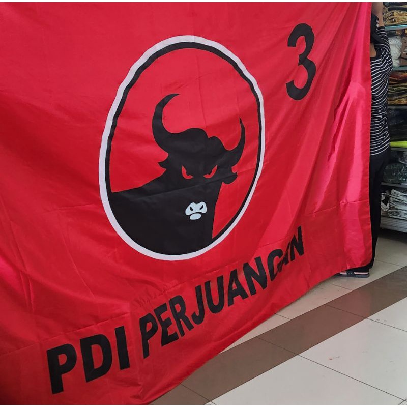 

COD bendera partai pdip 2 x 3 m