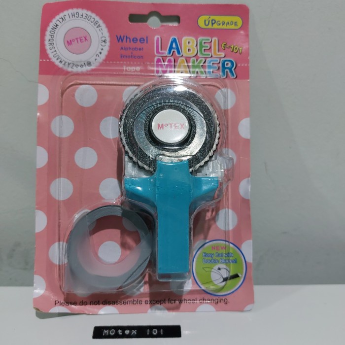 

Label Maker MOTEX E101 with 1 Wheel + BONUS SAMPEL TAPE - Biru Tosca