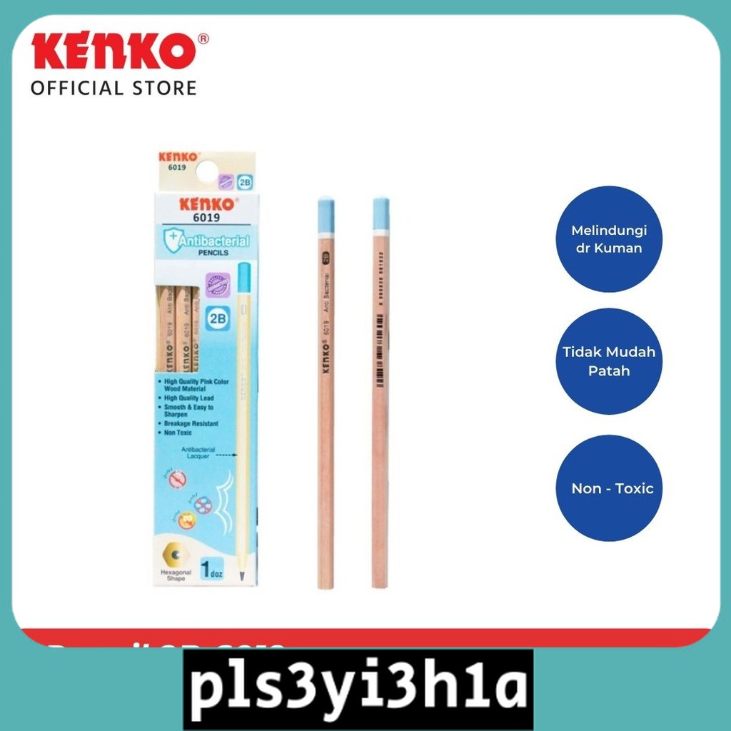 

KENKO PENCIL 2B-6019 ANTIBACTERIAL / ANTI BAKTERI