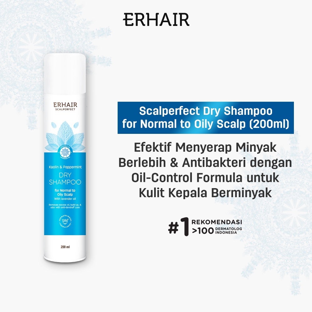 New Product ERHAIR Scalperfect Kaolin & Peopermint Dry Shampoo Shampo Tanpa Bilas Hair Care Dry Samp
