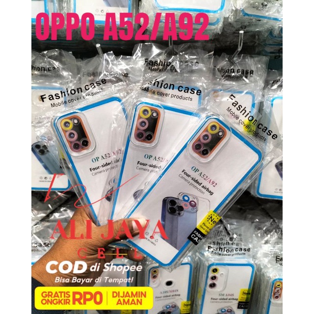 slicon/softcase bening transparan hp Oppo a52/a92 case bening clear + pelindung camera