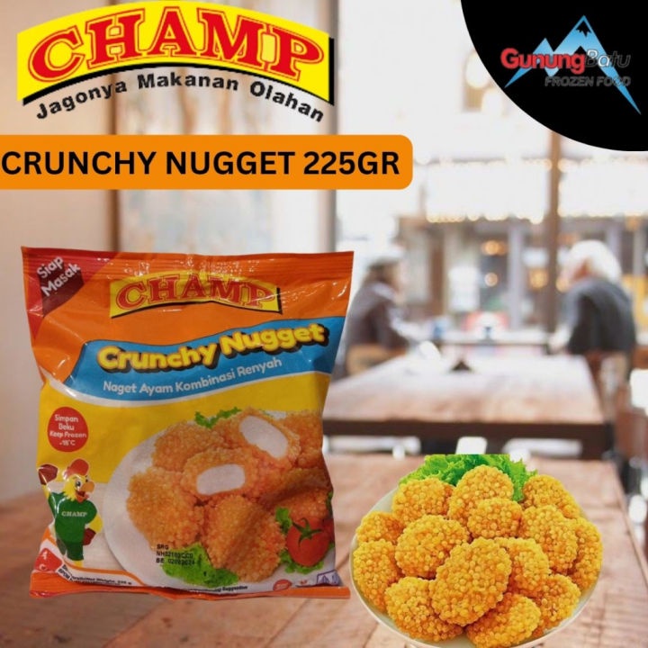 

CHAMP CRUNCHY NUGGET 225 GR - FROZEN FOOD BOGOR - FRESH FOOD ENAK