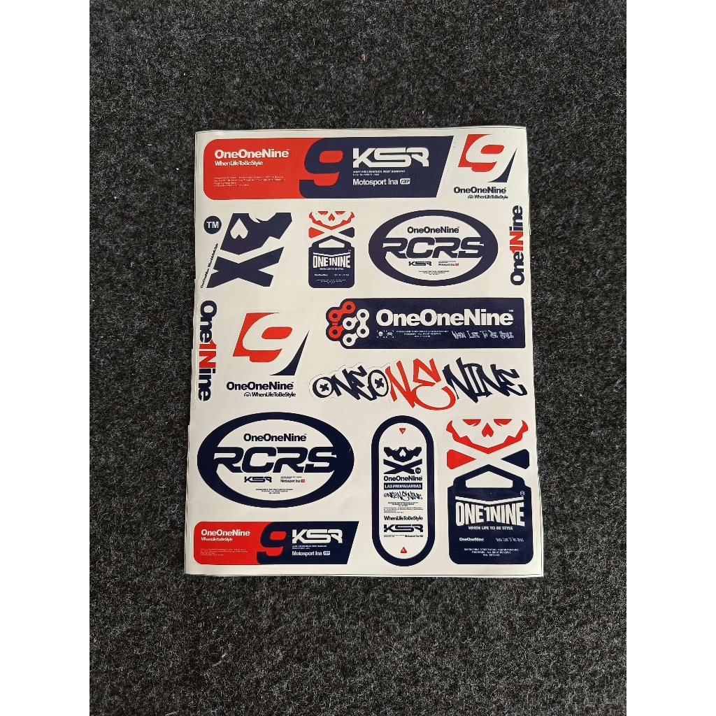 STICKER PACK RACING  KSR ONEONENINE STIKER CASE
