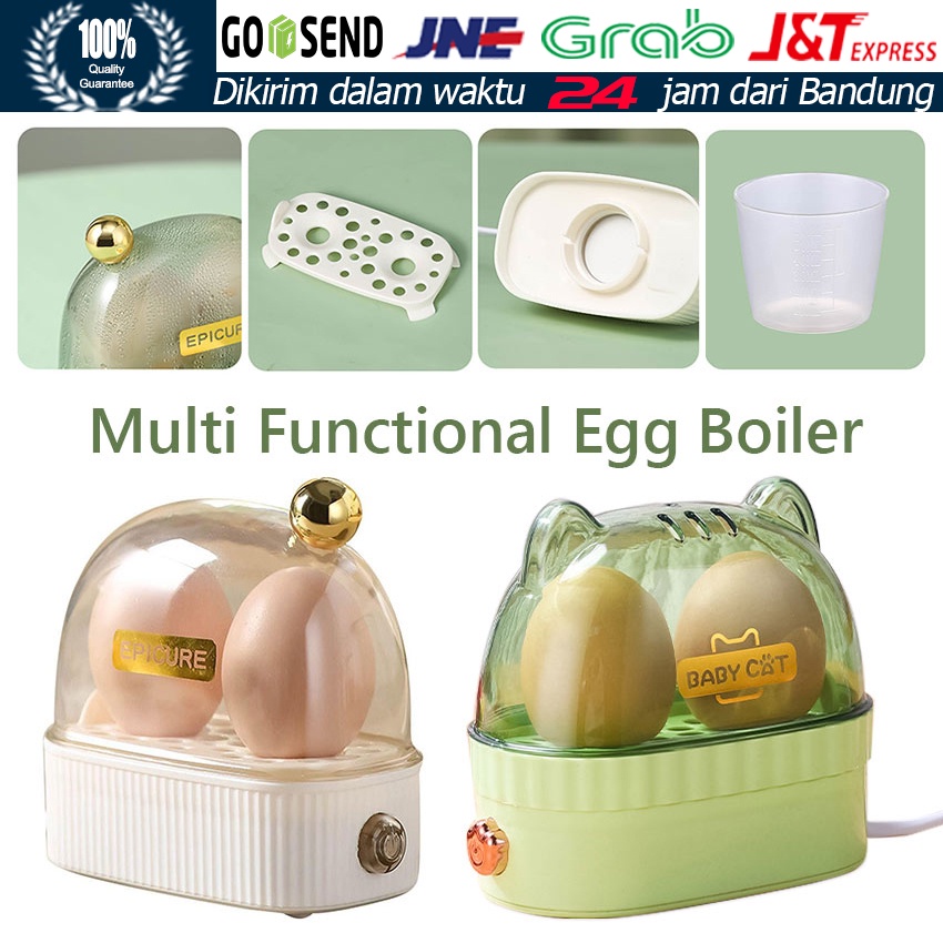 Electric Egg Boiler / Alat Rebus Telur Portable Mati Listrik Otomatis / Egg Steamer / Egg Cooker Boi