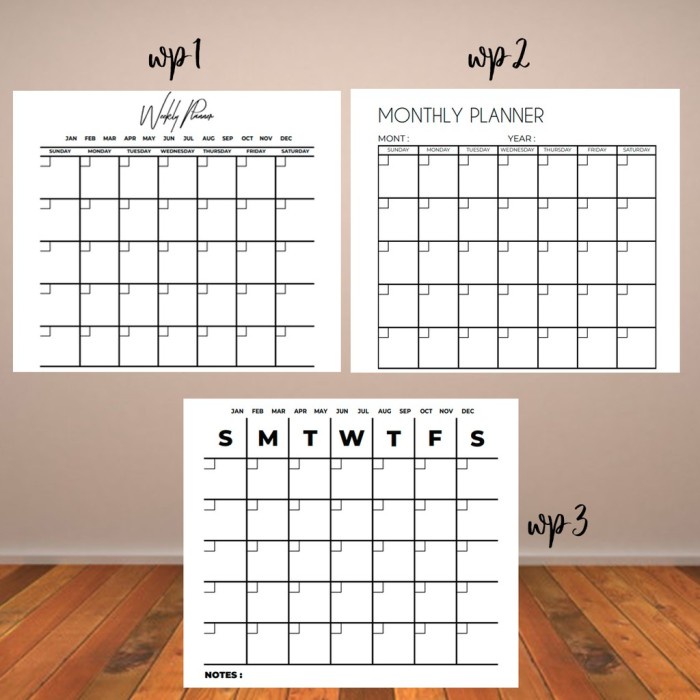 

Acrylic Monthly Planner | Acrylic Calendar Free Box Packing - Tanpa Sekrup
