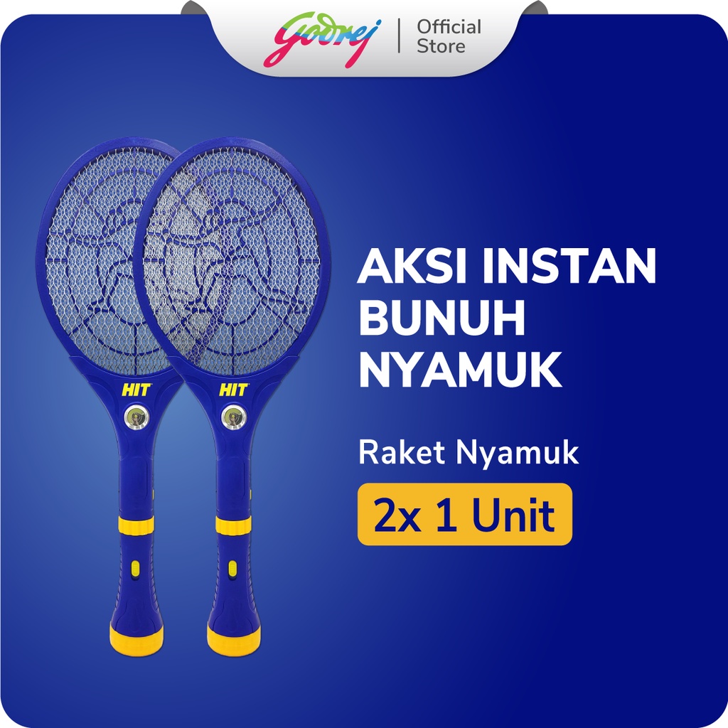 HIT Expert Raket Nyamuk 2 pcs - Raket Nyamuk - Bunuh Nyamuk Penyebab Demam Berdarah (DBD)