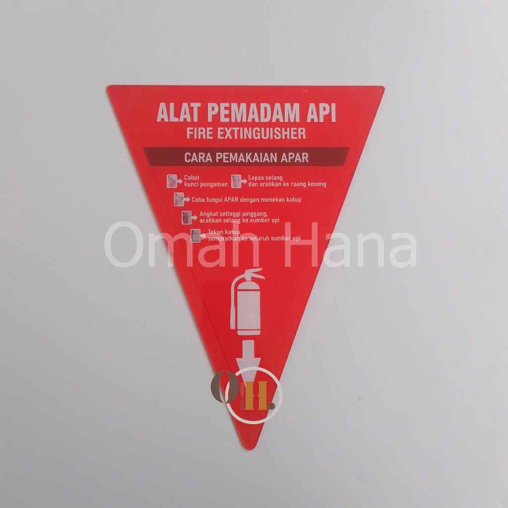 

Akrilik APAR - Akrilik Segitiga Cara Pemakaian APAR - Fire Extinguisher - Alat Pemadam API