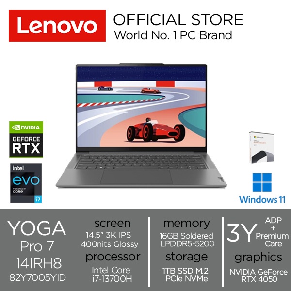 Lenovo Yoga Pro 7 14IRH8 5YID Core i7-13700H 16GB 1TB W11+OHS21