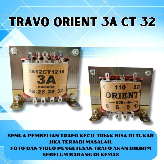 TRAVO TRAFO 3A CT 32 ORIENT trafo 3 amper ct32 orient