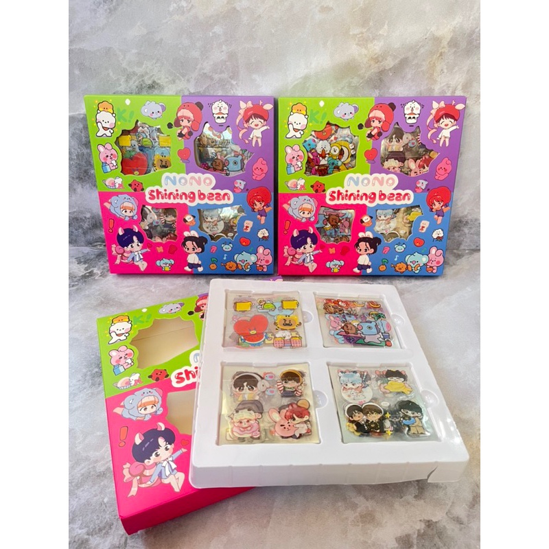 

⭐️JOERAGAN LAPAK⭐️ STICKER NONO SHINING LOVE BEAN PINK - sticker buku waterproof isi 100lembar