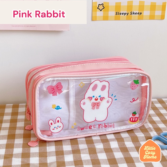 

Kawaii Jumbo Transparent Pencil Case Desain Baru / Korean Style - BLUE CHEESE
